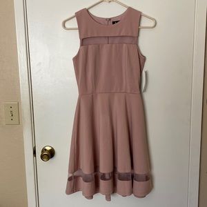 Pink Sheer Accent Dress